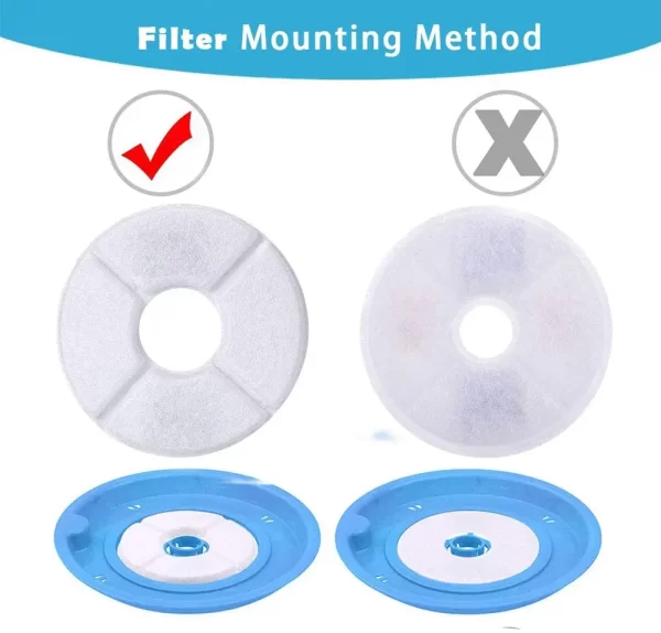 Replacement Activated Carbon Filter For Cat Water Drinking Fountain Replaced Filters Flower For Pet Dog Round Fountain Dispenser - Image 6
