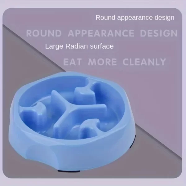 Pet supplies Color Slow Feeder Cat Bowl Anti-choking Plastic Dog Puzzle Food Bowl, Dog Water Basin For Anxiety Relief - Image 4