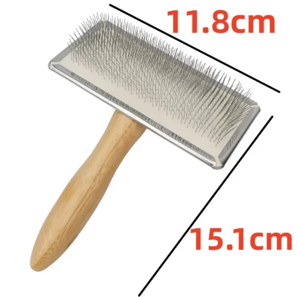 Dog Comb Solid Wood Dog Brush Pet Hair Remover Massage Cat Brush Pet Grooming Stainless Steel Combs for Cats Hair Knot Opening - Image 7