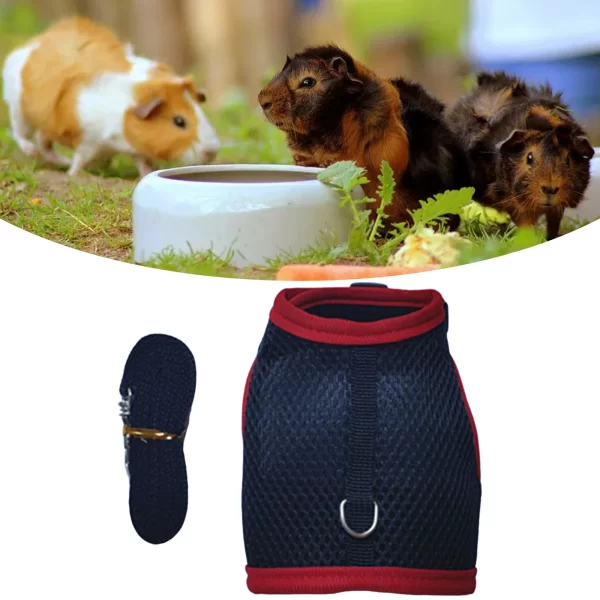 Pet Supplies Vest Harness Leash For Hamster Rabbit Squirrel Guinea Pig Ferrets Small Animal Harness Traction Rope Pet Suppliers - Image 6