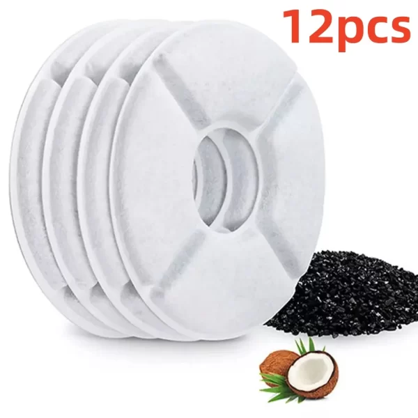 Replacement Activated Carbon Filter For Cat Water Drinking Fountain Replaced Filters Flower For Pet Dog Round Fountain Dispenser - Image 7