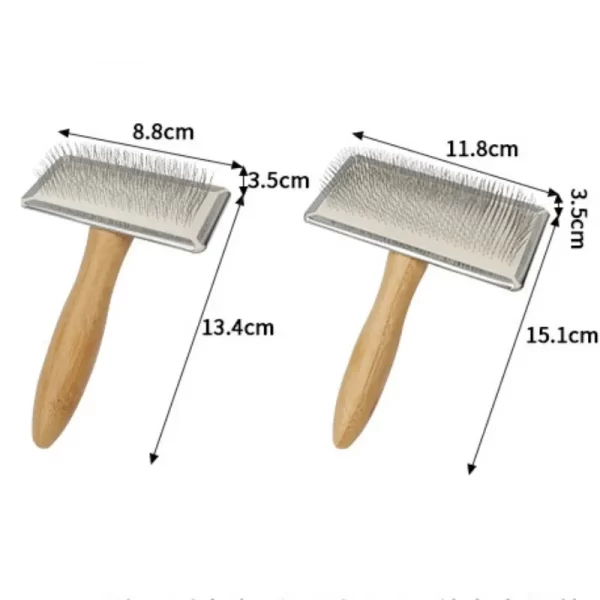 Dog Comb Solid Wood Dog Brush Pet Hair Remover Massage Cat Brush Pet Grooming Stainless Steel Combs for Cats Hair Knot Opening - Image 6