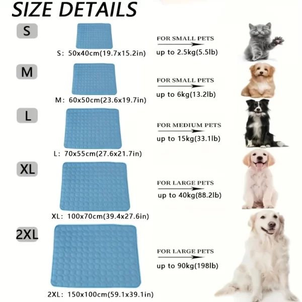 Dog Cooling Mat Summer Pet Cold Bed Extra Large For Small Big Dogs Pet Accessories Cat Durable Blanket Sofa Cat Ice Pad Blanket - Image 2