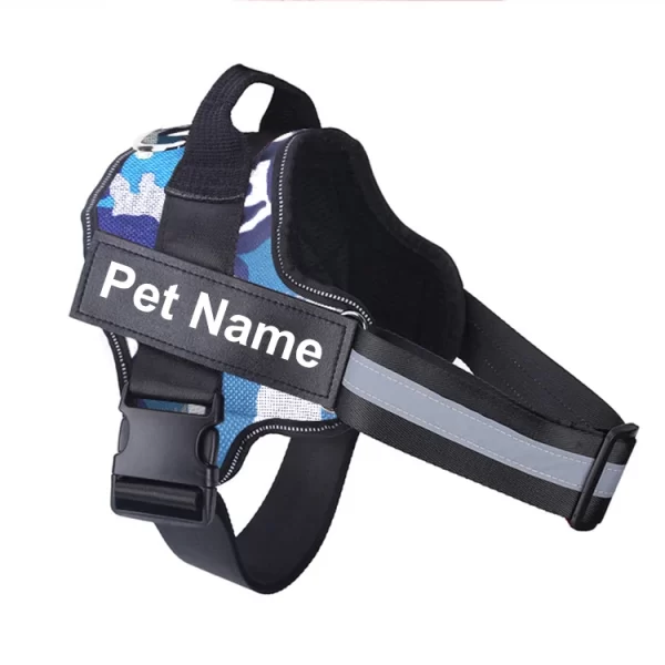 Dog Harness NO PULL Reflective Breathable Adjustable Pet Harness Vest with ID Custom Patch Outdoor Walking Dog Supplies - Image 12