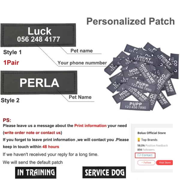 Dog Harness NO PULL Reflective Breathable Adjustable Pet Harness Vest with ID Custom Patch Outdoor Walking Dog Supplies - Image 5