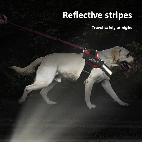 Dog Harness NO PULL Reflective Breathable Adjustable Pet Harness Vest with ID Custom Patch Outdoor Walking Dog Supplies - Image 3