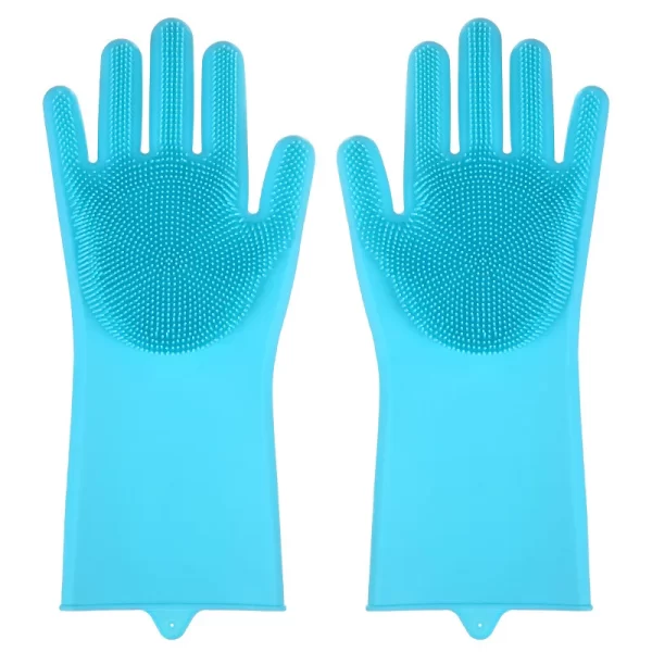 Pet Grooming Cleaning Gloves Dog Cat Bathing Shampoo Glove Scrubber Magic Dishwashing Cleanner Sponge Silicon Hair Removal Glove - Image 11