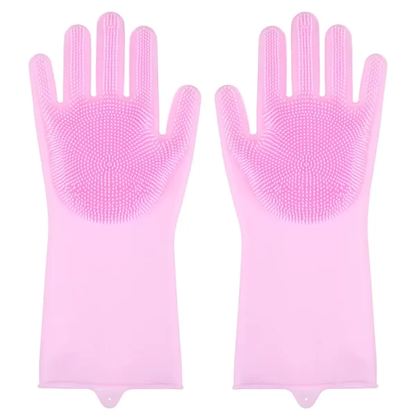 Pet Grooming Cleaning Gloves Dog Cat Bathing Shampoo Glove Scrubber Magic Dishwashing Cleanner Sponge Silicon Hair Removal Glove - Image 10