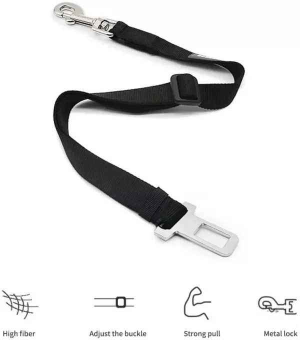 Adjustable Pet Cat Dog Car Seat  Belt Pet Seat Vehicle Dog Harness Lead Clip Safety Lever Traction Dog Collars Dog Accessoires - Image 2