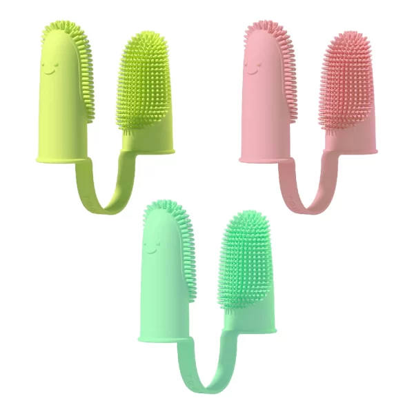 Dog Super Soft Double Finger Toothbrush Pet Teeth Clean Bad Breath Care TPR Tooth Brush Clean Tool Dog Toothbrush Accessories - Image 3