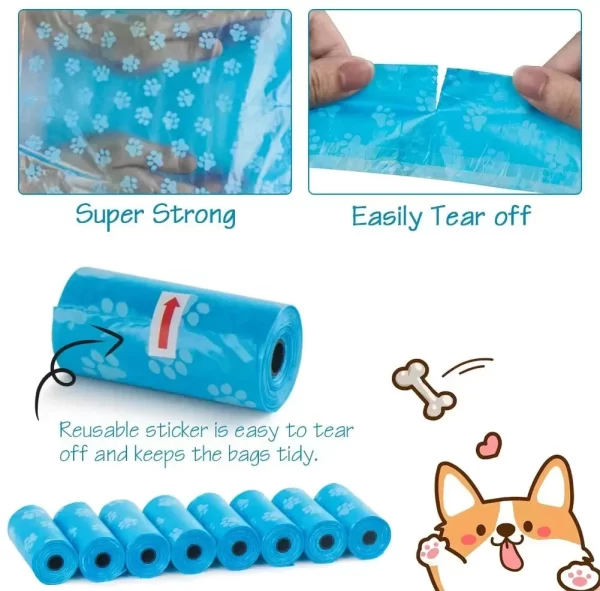 Pet Poop Bag Solid Color Printed Pet Garbage Bag Clean Poop Bag Dog Walking Portable Poop Bag For Dogs Litter and Housewife Bags - Image 5