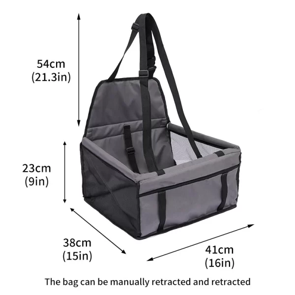 Dog Car Seat Cover Folding Hammock Pet Carriers Bag Basket Carrying for Cats Stable Foldable Travel Pet Dog Car Seat - Image 4