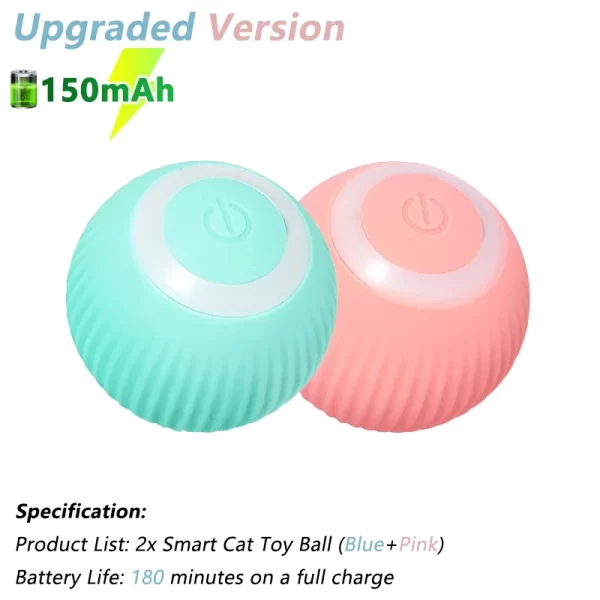 Cat Interactive Ball Electric Automatic Rolling Ball Smart Toys for Cats Smart Cat Toy Rotating Ball Cat Game Accessories - Image 12