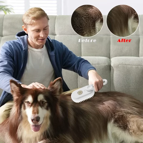 Pet Steam Brush Cat Dog Cleaning Steamy Spray Massage Beauty Comb 3 In 1 Hair Removal Grooming Supplies Pets Accessories - Image 3