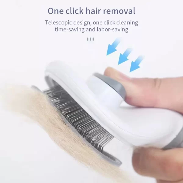 Pet Comb Stainless Steel Needle Comb Dog And Cat Hair Removal Floating Hair Cleaning Beauty Skin Care Pet Dog Cleaning Brush - Image 4