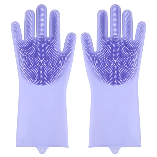 Pet Grooming Cleaning Gloves Dog Cat Bathing Shampoo Glove Scrubber Magic Dishwashing Cleanner Sponge Silicon Hair Removal Glove - Image 7