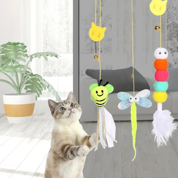 Pet Cat Toys Elasticity Retractable Hanging Door Type Interactive Toy for Kitten Mouse Catnip Scratch Rope Toy Pet Supplies Gift - Image 3