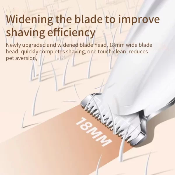 New Dog Paw Trimmer with LED Light Fully Waterproof Pet Hair Trimmer with LED Display Dog Clippers for Grooming 18mm Widen Blade - Image 2