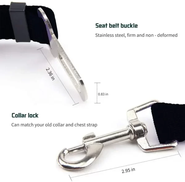 Adjustable Pet Cat Dog Car Seat  Belt Pet Seat Vehicle Dog Harness Lead Clip Safety Lever Traction Dog Collars Dog Accessoires - Image 5