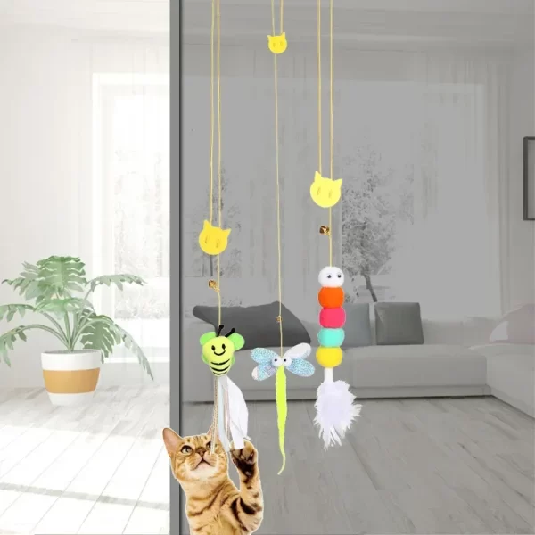 Pet Cat Toys Elasticity Retractable Hanging Door Type Interactive Toy for Kitten Mouse Catnip Scratch Rope Toy Pet Supplies Gift - Image 4
