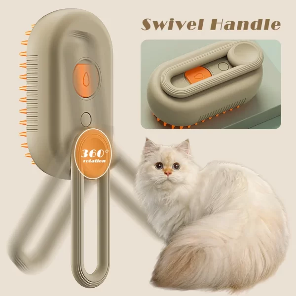 Pet Steam Brush Cat Dog Cleaning Steamy Spray Massage Beauty Comb 3 In 1 Hair Removal Grooming Supplies Pets Accessories - Image 5
