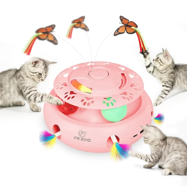 INKZOO Cat Toys, Interactive Cat Toys for Indoor Cats,  Smart Interactive Kitten Toy, Automatic 7 Holes Mice Whack-A-Mole - Image 10