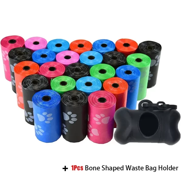 Pet Poop Bag Solid Color Printed Pet Garbage Bag Clean Poop Bag Dog Walking Portable Poop Bag For Dogs Litter and Housewife Bags - Image 9