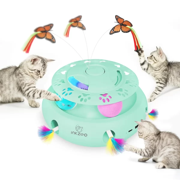 INKZOO Cat Toys, Interactive Cat Toys for Indoor Cats,  Smart Interactive Kitten Toy, Automatic 7 Holes Mice Whack-A-Mole - Image 11
