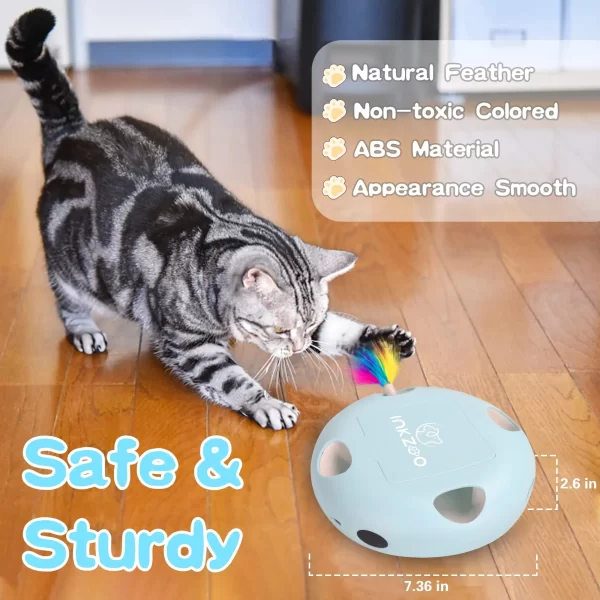 INKZOO Cat Toys, Interactive Cat Toys for Indoor Cats,  Smart Interactive Kitten Toy, Automatic 7 Holes Mice Whack-A-Mole - Image 3