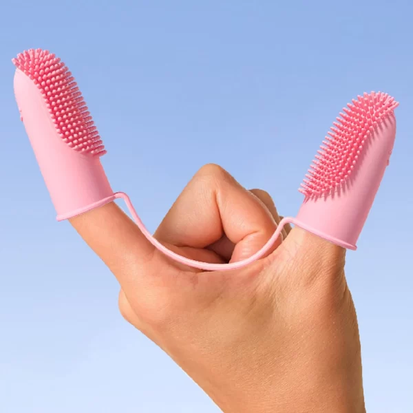 Dog Super Soft Double Finger Toothbrush Pet Teeth Clean Bad Breath Care TPR Tooth Brush Clean Tool Dog Toothbrush Accessories - Image 4