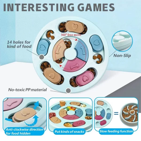 Dog Puzzle Toys Slow Feeder Interactive Increase IQ Food Dispenser Non-Slip Slowly Eating Bowl Cat Dogs Food Games - Image 4