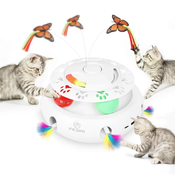 INKZOO Cat Toys, Interactive Cat Toys for Indoor Cats,  Smart Interactive Kitten Toy, Automatic 7 Holes Mice Whack-A-Mole - Image 8