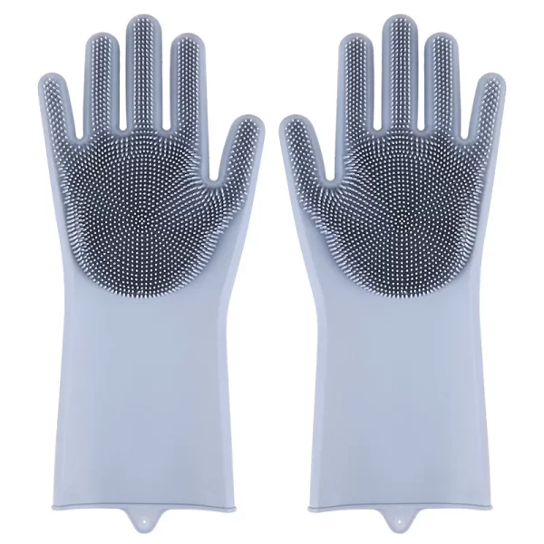 Pet Grooming Cleaning Gloves Dog Cat Bathing Shampoo Glove Scrubber Magic Dishwashing Cleanner Sponge Silicon Hair Removal Glove - Image 9
