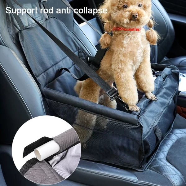 Dog Car Seat Cover Folding Hammock Pet Carriers Bag Basket Carrying for Cats Stable Foldable Travel Pet Dog Car Seat - Image 2