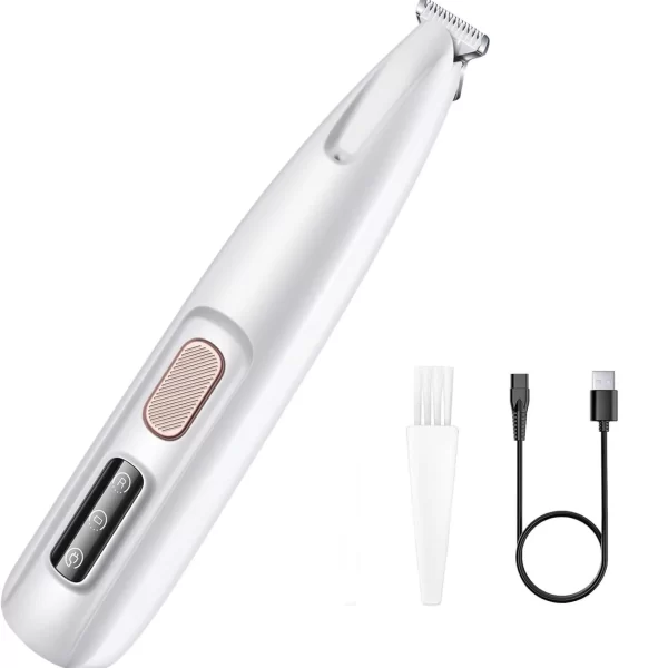 New Dog Paw Trimmer with LED Light Fully Waterproof Pet Hair Trimmer with LED Display Dog Clippers for Grooming 18mm Widen Blade - Image 7