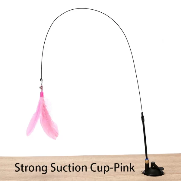Interactive Cat Toy Handfree Cat Stick Playing Kitten Playing Teaser Wand Toy Suction Cup Bird/Feather Cat Wand Pet Supplies - Image 13