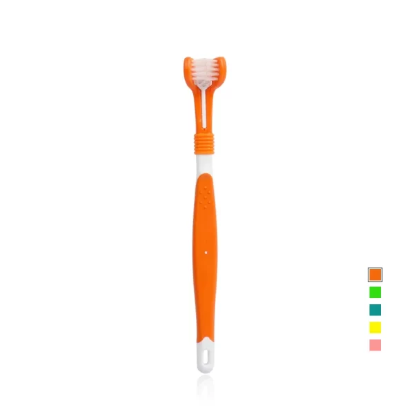 Three Sided Pet Toothbrush Three-Head Multi-angle Toothbrush Cleaning Dog Cat Brush Bad Breath Teeth Care Tool - Image 10