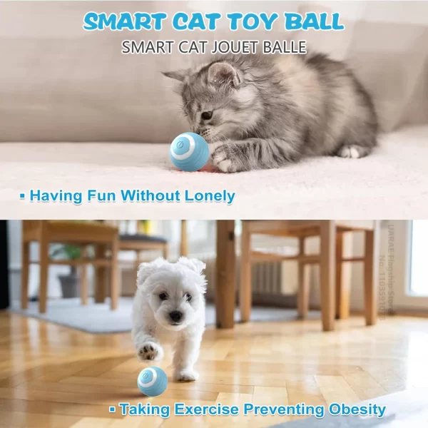 Cat Interactive Ball Electric Automatic Rolling Ball Smart Toys for Cats Smart Cat Toy Rotating Ball Cat Game Accessories - Image 3