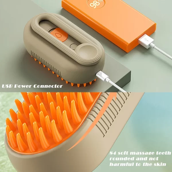 Pet Steam Brush Cat Dog Cleaning Steamy Spray Massage Beauty Comb 3 In 1 Hair Removal Grooming Supplies Pets Accessories - Image 6