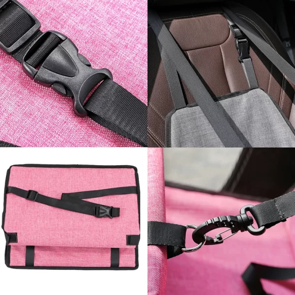 Dog Car Seat Cover Folding Hammock Pet Carriers Bag Basket Carrying for Cats Stable Foldable Travel Pet Dog Car Seat - Image 3