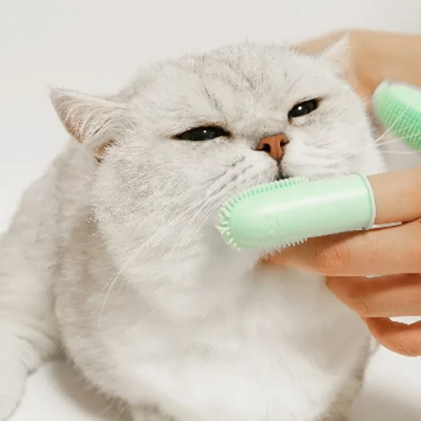 Dog Super Soft Double Finger Toothbrush Pet Teeth Clean Bad Breath Care TPR Tooth Brush Clean Tool Dog Toothbrush Accessories - Image 2
