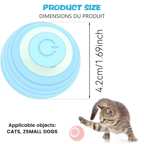 Cat Interactive Ball Electric Automatic Rolling Ball Smart Toys for Cats Smart Cat Toy Rotating Ball Cat Game Accessories - Image 2