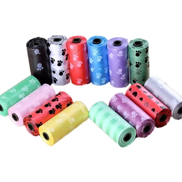Pet Poop Bag Solid Color Printed Pet Garbage Bag Clean Poop Bag Dog Walking Portable Poop Bag For Dogs Litter and Housewife Bags - Image 11