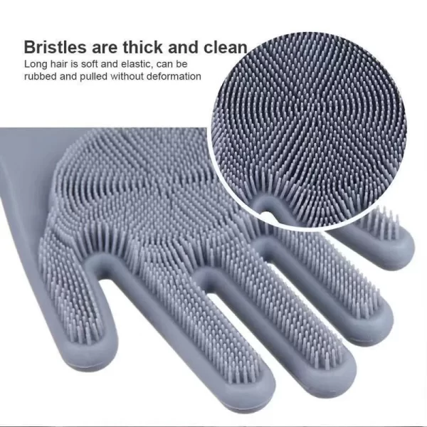 Pet Grooming Cleaning Gloves Dog Cat Bathing Shampoo Glove Scrubber Magic Dishwashing Cleanner Sponge Silicon Hair Removal Glove - Image 6