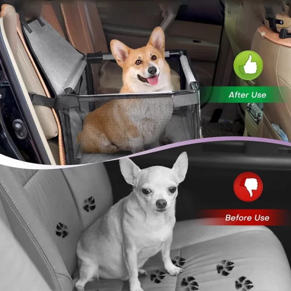 Dog Car Seat Cover Folding Hammock Pet Carriers Bag Basket Carrying for Cats Stable Foldable Travel Pet Dog Car Seat - Image 5