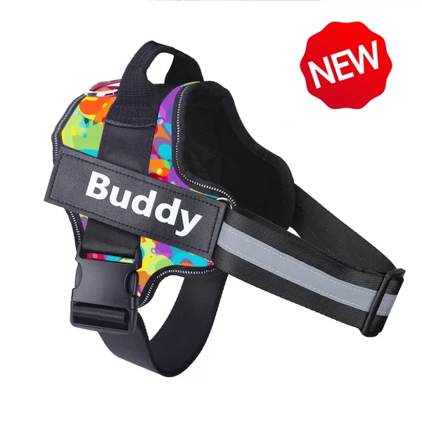 Dog Harness NO PULL Reflective Breathable Adjustable Pet Harness Vest with ID Custom Patch Outdoor Walking Dog Supplies - Image 9