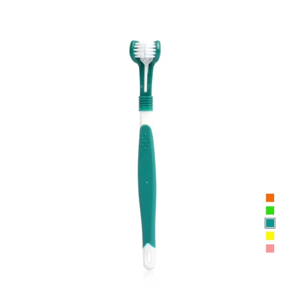 Three Sided Pet Toothbrush Three-Head Multi-angle Toothbrush Cleaning Dog Cat Brush Bad Breath Teeth Care Tool - Image 8