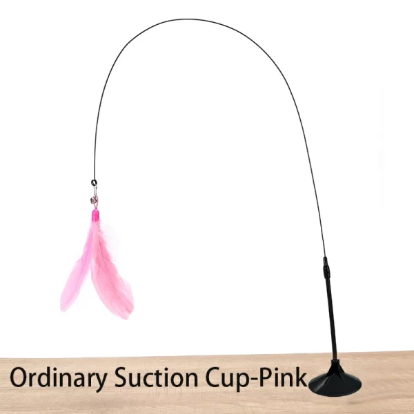 Interactive Cat Toy Handfree Cat Stick Playing Kitten Playing Teaser Wand Toy Suction Cup Bird/Feather Cat Wand Pet Supplies - Image 9