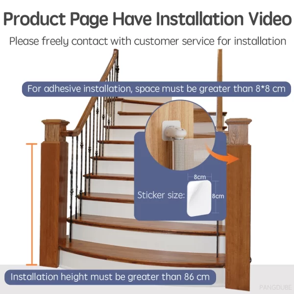 Flexible Mesh Door for Baby Children's Safety Barrier Pet Dog Gate Safety Grating for Babies Barrier Ladder Children Stair Gate - Image 4