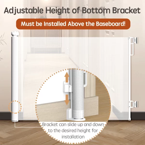 Flexible Mesh Door for Baby Children's Safety Barrier Pet Dog Gate Safety Grating for Babies Barrier Ladder Children Stair Gate - Image 3